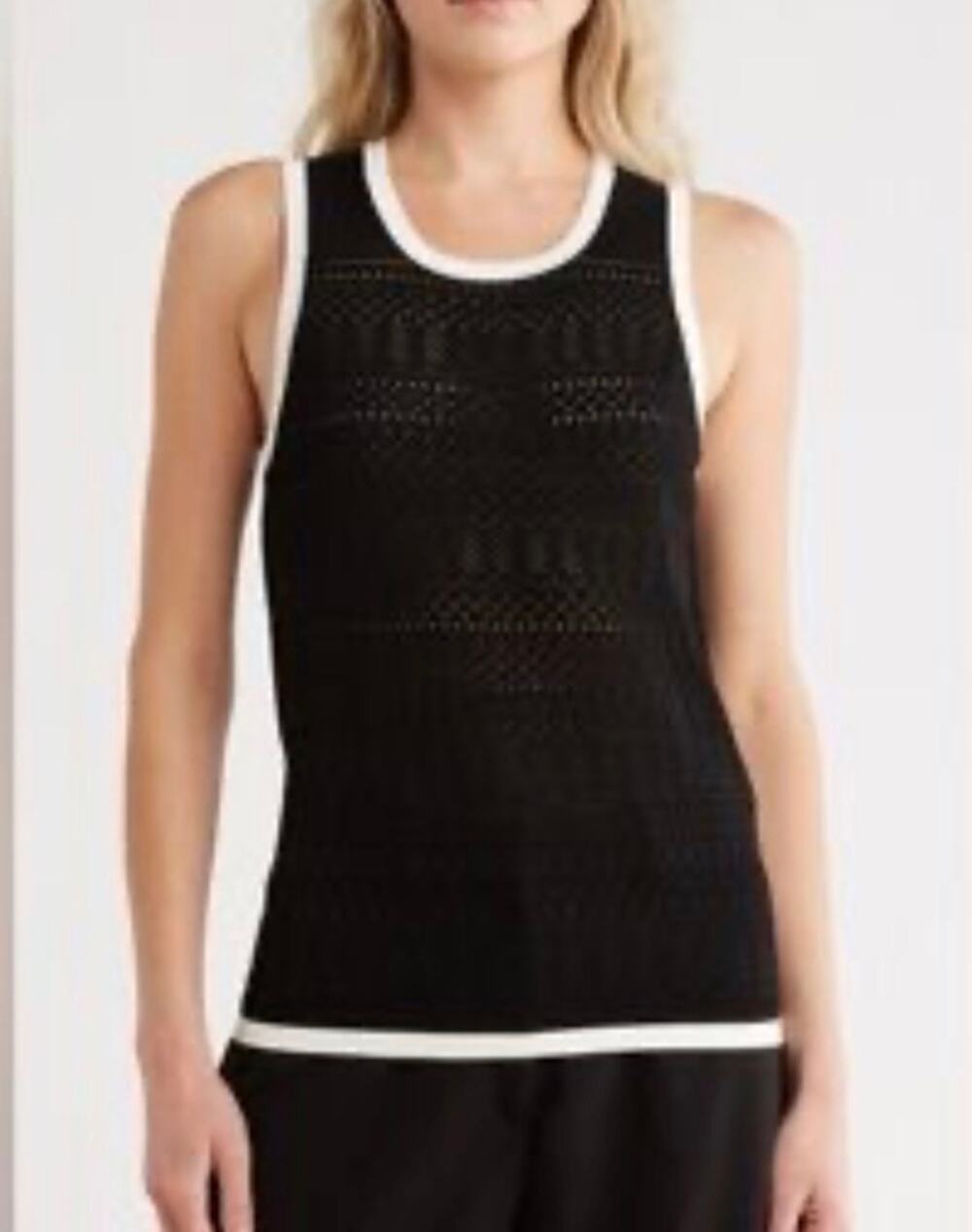 Jason Wu Stretchy Tank Black with White trim size XS